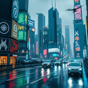 A Cyberpunk Cityscape 