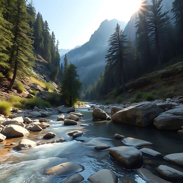 Calm Mountain Valley  Print