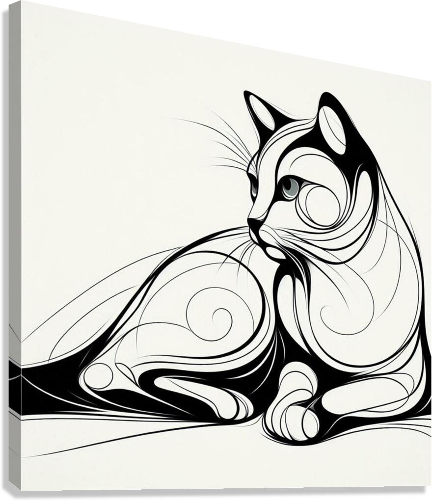 Abstract Cat Canvas Print