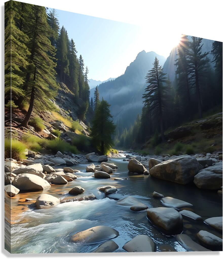 Calm Mountain Valley  Canvas Print