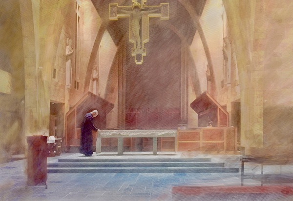 Monastery Sacristan Print