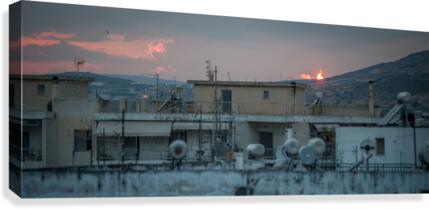 mountain on fire Canvas Print