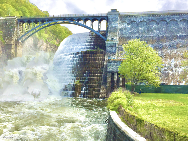 CROTON DAM WILD WATER FALL by Michele Milano Arts