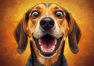 A beautiful and happy dog