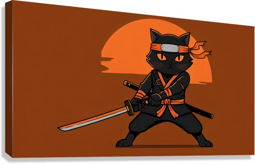 Samurai Cat Canvas Print