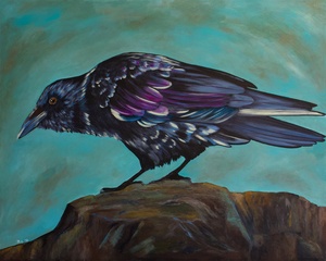 Larger Than Life - Crow at Whiffin Spit
