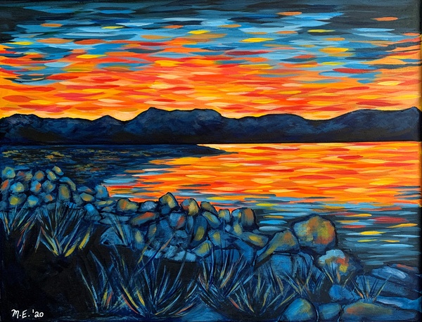 Dusk at Whiffin Spit  Print