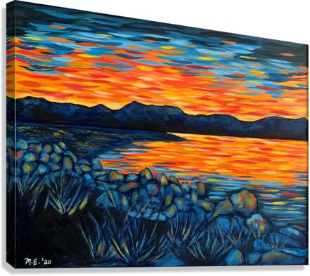 Dusk at Whiffin Spit  Canvas Print