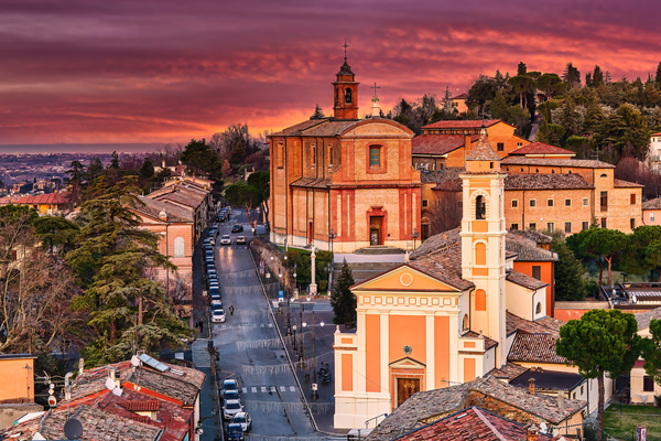 sunset on Italian medieval village  by Vivida Photo PC