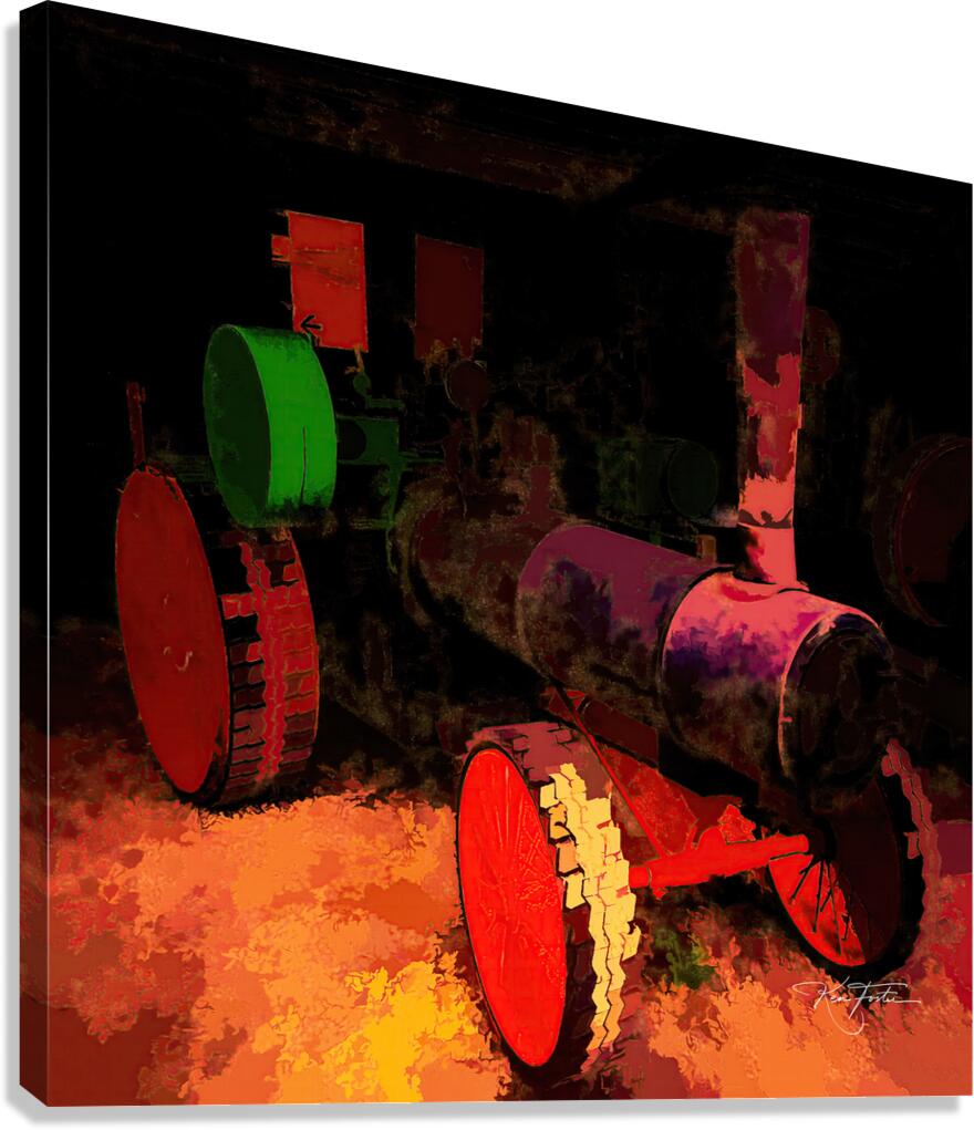 Patchwork Tractor Canvas Print