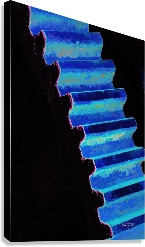 Blue Stepping Canvas Print