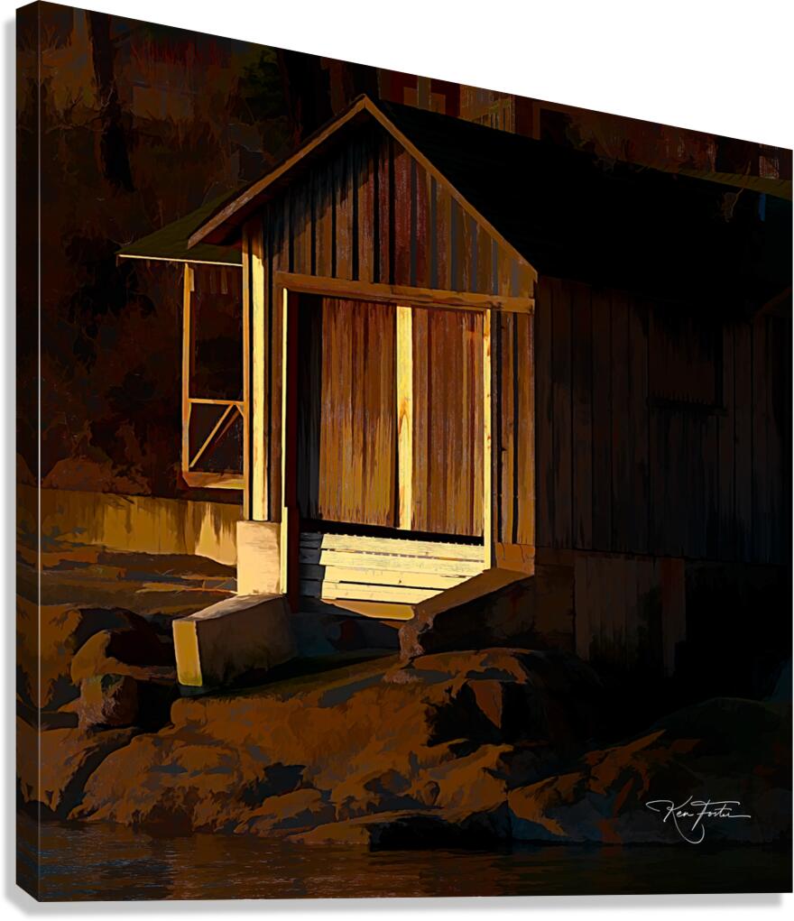 Boathouse Sunset Canvas Print