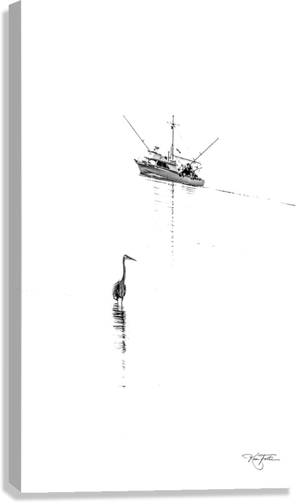 Fishing Two Canvas Print
