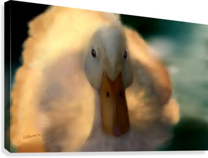 Fuzzy Duck Canvas Print