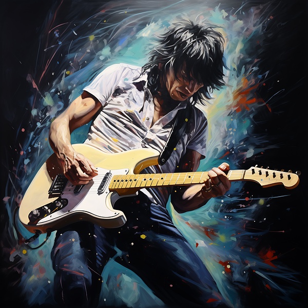 Jeff beck　特大パネル【60×85】　壁掛けパネル　ギタリスト 600_Vik1982_942722_Jeff_Beck__