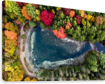Above a Triangular Pond Canvas Print