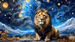 Van Gogh Lion 