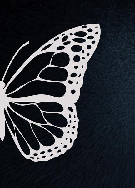 Butterfly Vector Art Blue by shutterstrike