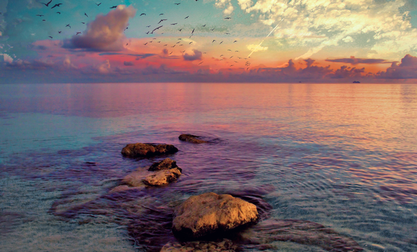 Rainbow Seas and Cotton Candy  by MLKerr