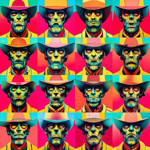 Cowboy Zombies Pop Art