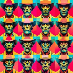 Cowboy Zombies Pop Art