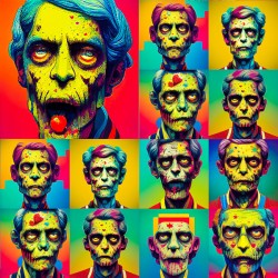 Neon Zombies Pop Art