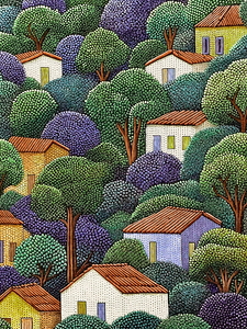 Pattern Houses In The Forest