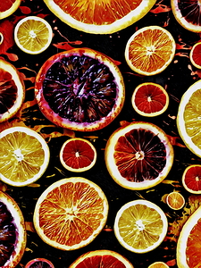 Oranges Fruits Pattern