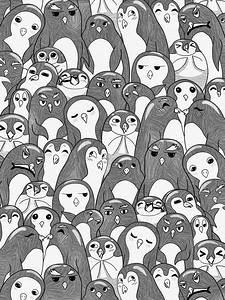 Pattern Cute Penguins