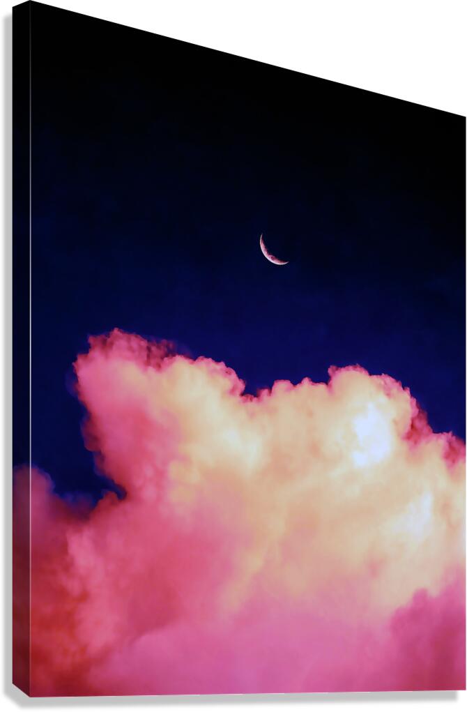 Moon And Clouds Canvas Print