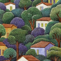 Pattern Houses In The Forest