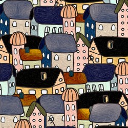 Pattern Cartoon Houses