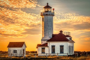 The Watcher - Large Wall Art with lighthouse in Port Townsend Washington