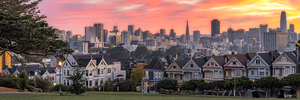 Painted Ladies of SF - Panorama wall decor 