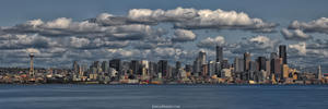 Elemerald Blue - Seattle Skyline Panorama Art