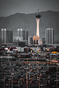Sin City Original - Photo Of Stratosphere Artwork Las Vegas