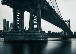 Metallic - Abstract Art of Manhattan Bridge In New York