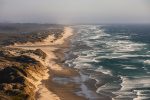 Land Vs Sea- Abstract Wall Art with Dunes and Coastline in Oregon