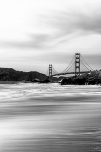 Golden Gate Bridge B&W Art