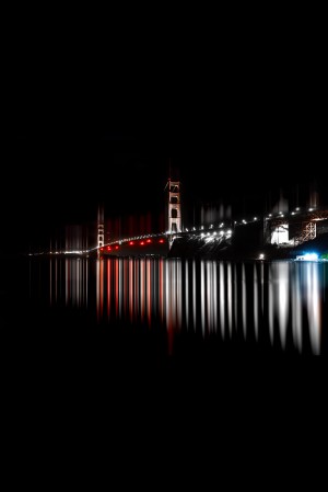 Treasures from darkness- Golden Gate Bridge Abstract Wall Art