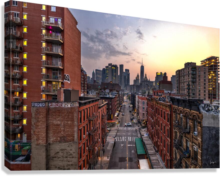 Big City Vibes - New York City Skyline During Sunset Art  Canvas Print