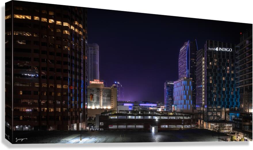 Home Sweet Home - Los Angeles Skyline Photo Art  Canvas Print