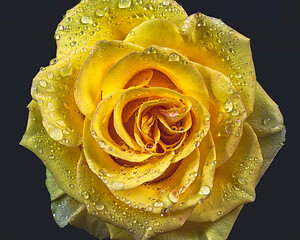 Dew Drenched Tea Rose