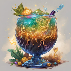 0 A A mesmerizingly bubbling coktail evoking the es... bubbling coktail evoking the es