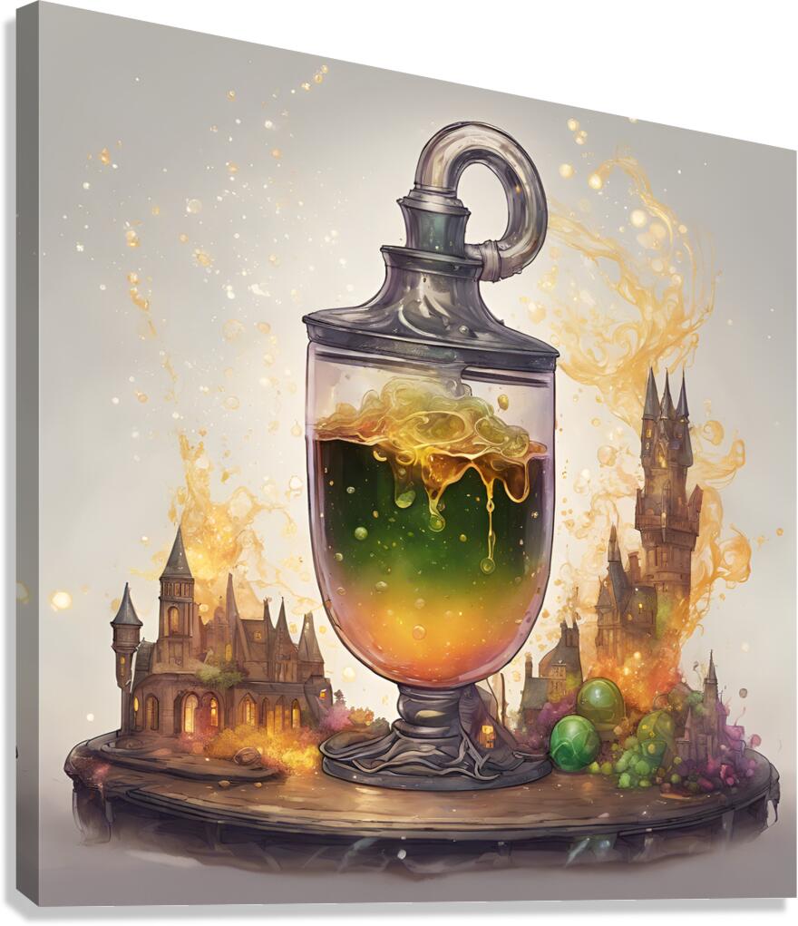 0 A A mesmerizingly bubbling coktail evoking the es... bubbling coktail evoking the es Canvas Print