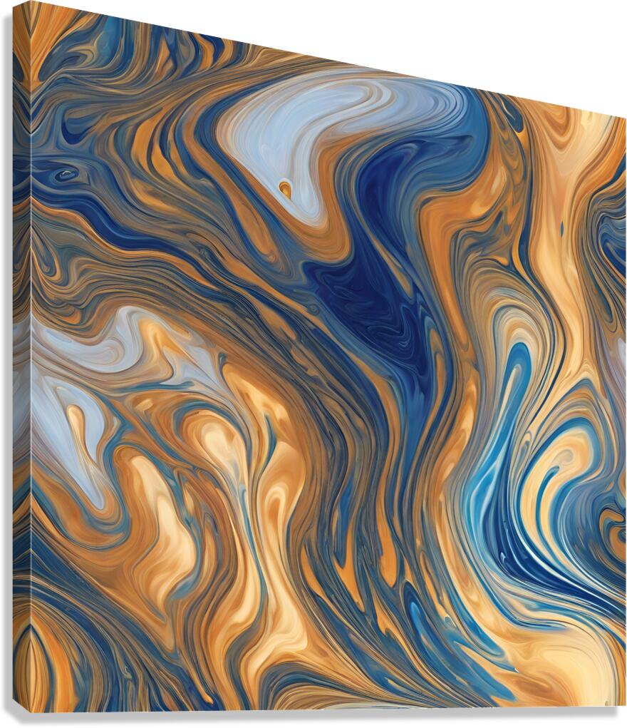 0 Fluid Art  Pouring techniques to create marbled Canvas Print