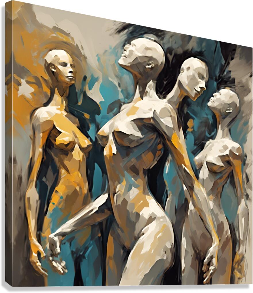 0 Expressive Figures  Abstract or stylized human Canvas Print