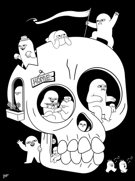 Homeward Boned Print