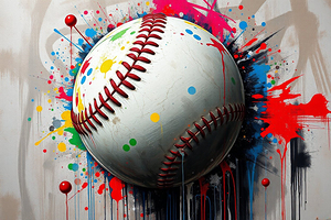 Splashed baseball