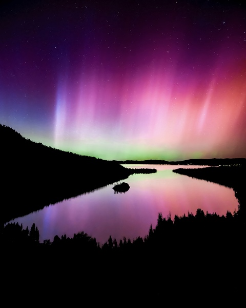 Emerald Bay Northern Lights Print